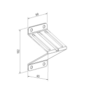 Côtes base de support roulette supérieur Normstahl pour porte Smart XL