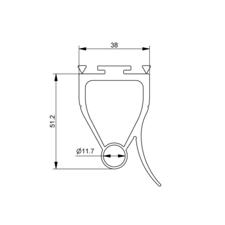 Côtes joint d'étanchéité bas Normstahl pour porte de garage Smart XL