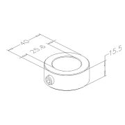 Bague d'arrêt diamètre 25.6 mm Normstahl pour porte de garage