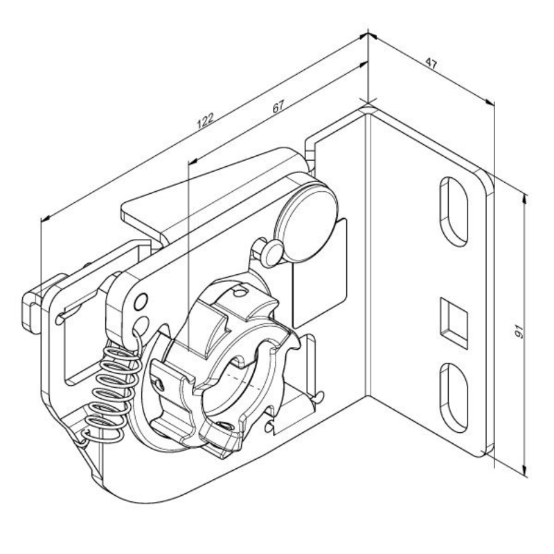 Côtes parachute de ressort pour faible hauteur sous plafond Normstahl pour porte de garage