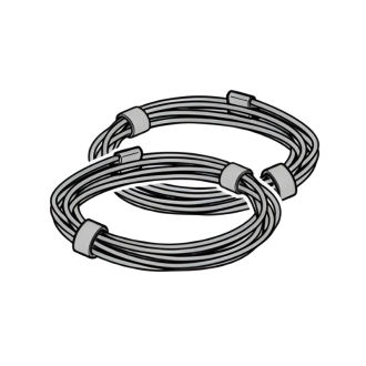 Paire de câbles en acier diamètre 2mm pour porte enroulable Rollmatic Hörmann