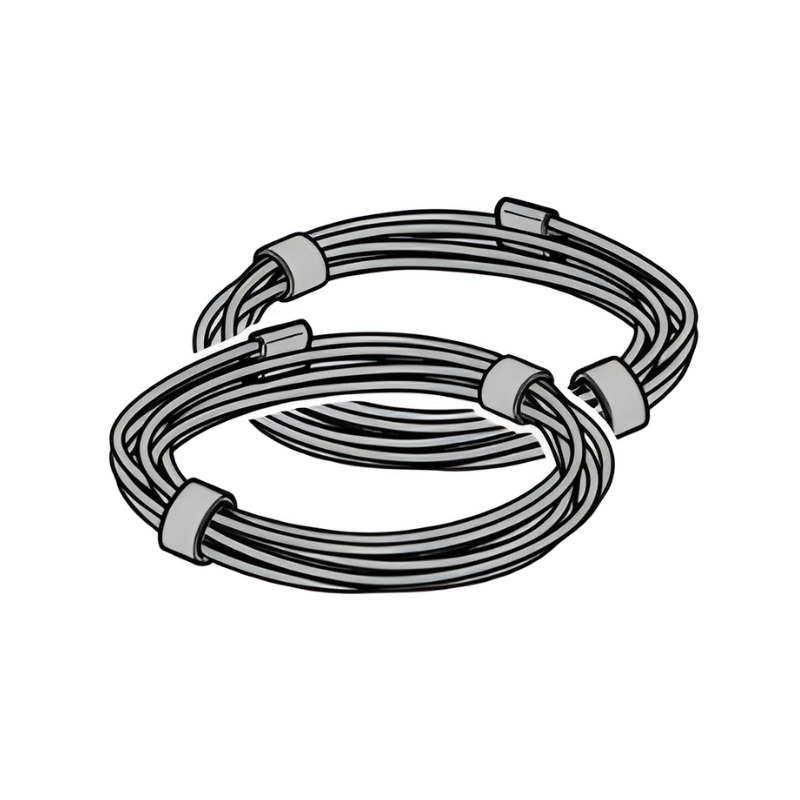 Paire de câbles en acier diamètre 2mm pour porte enroulable Rollmatic Hörmann