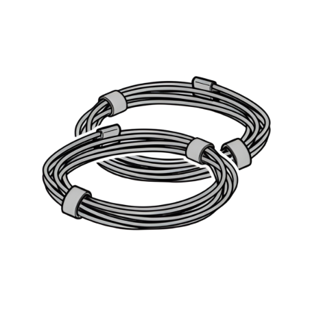 Paire de câbles en acier diamètre 2mm pour porte enroulable Rollmatic Hörmann