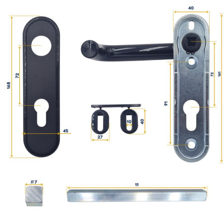 Côtes poignée de portillon de porte de garage basculante Hörmann n80