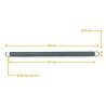 Mesures Ressort traction type A 35,5 cm porte de garage
