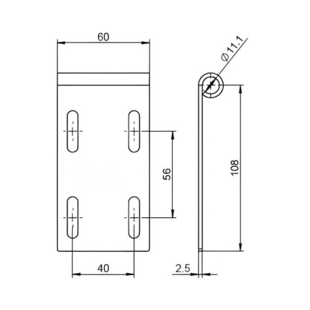 Support de roulette 60 mm Normstahl pour porte de garage sectionnelle Smart 42.