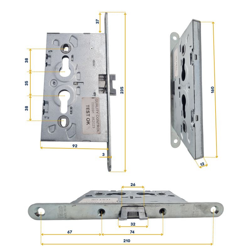 Serrure pour porte de service Hörmann 1015915