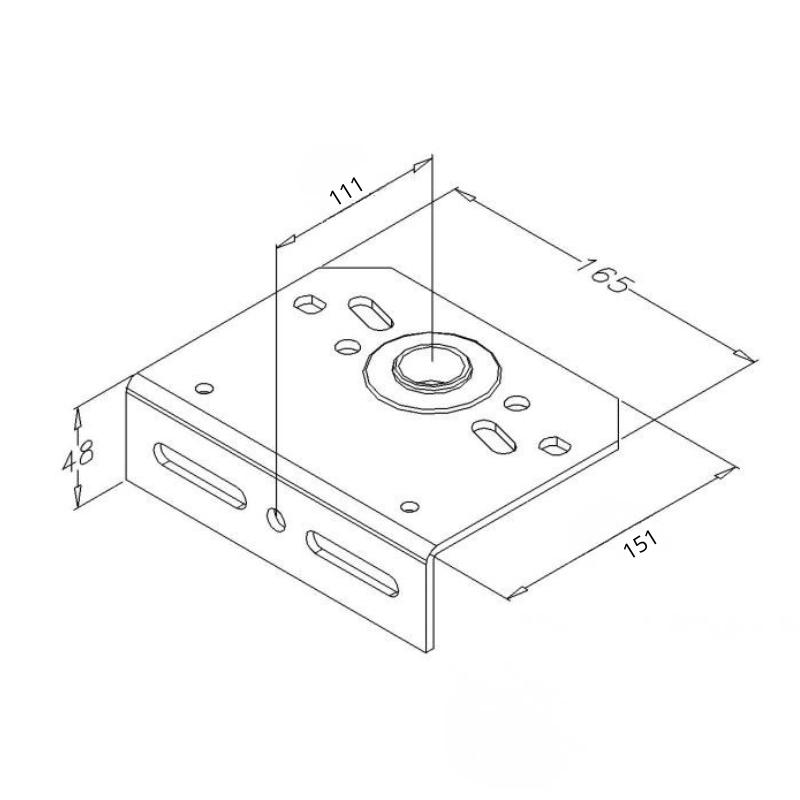 Palier d'arbre largeur 151mm de porte de garage sectionnelle