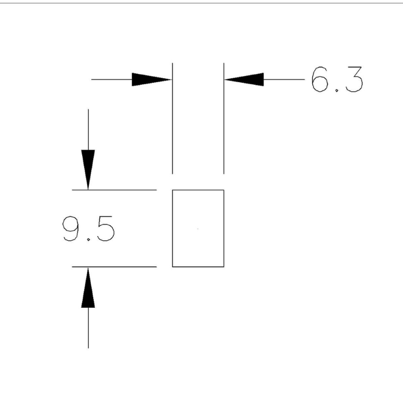Clavette Acier galvanisé carrée 1/4"x3/8" pour arbre tubulaire de porte sectionnelle