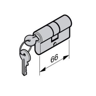 Cylindre 35+30 pour portillon de porte industrielle Hörmann