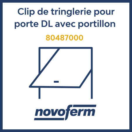 Clip de tringlerie pour porte de garage DL avec portillon Novoferm