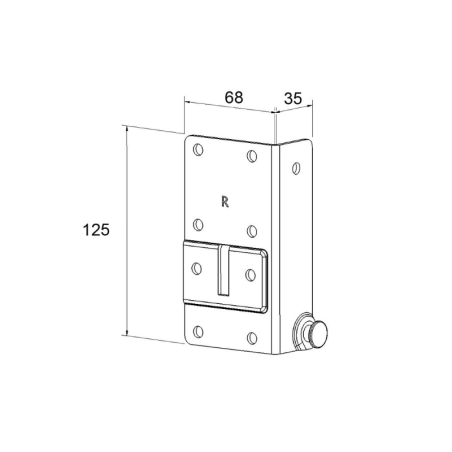 Côtes de la plaques de base avec supports roulette pour porte de garage sectionnelle