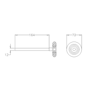 Côtes roulette axe 12 mm pour porte de garage