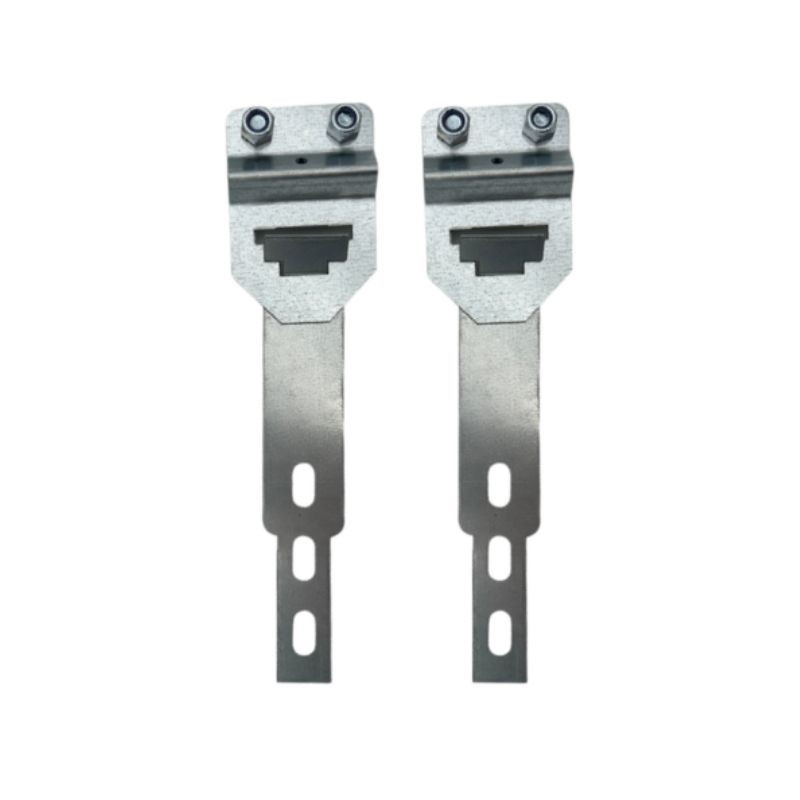 Paire d'accroches ressorts 3 trous avec triangles de porte de garage basculante.