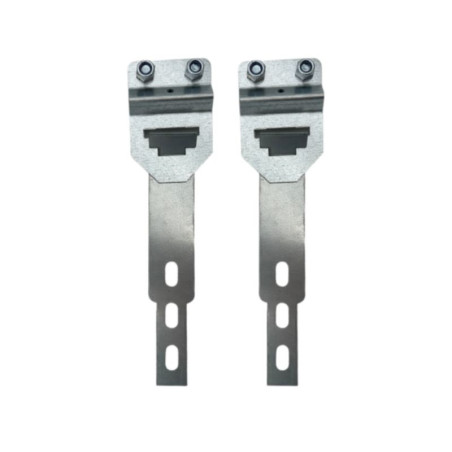 Paire d'accroches ressorts 3 trous avec triangles de porte de garage basculante.