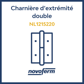 Charnière d'extrémité double de porte de garage industrielle Novoferm NL1215220