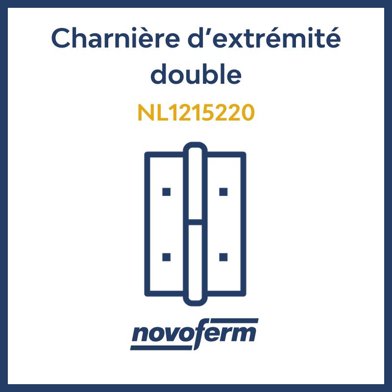 Charnière d'extrémité double de porte de garage industrielle Novoferm NL1215220