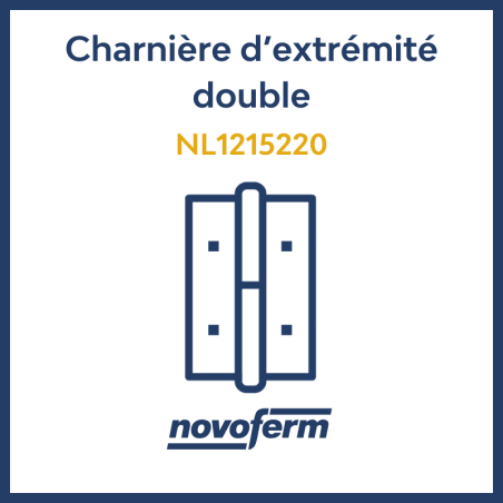 Charnière d'extrémité double de porte de garage industrielle Novoferm NL1215220