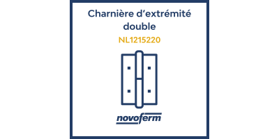 Charnière d'extrémité double de porte de garage industrielle Novoferm NL1215220