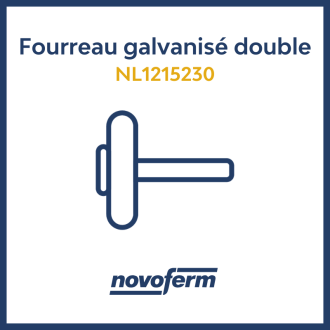 Fourreau Galvanisé double de roulette de porte industrielle Novoferm NL1215230