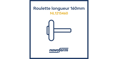 Roulette longueur 160mm de porte industrielle Novoferm NL1213460