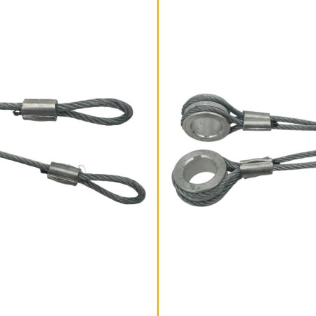 Paire de câbles de levage 2 mm pour la porte de garage sectionnelle