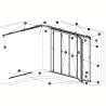 KIT CHARNIERES INTERMEDIAIRES PVC pour portes de garages Novoside Novoferm NFF42316
