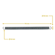 Dimensions ressort traction type d porte de garage sectionnelle