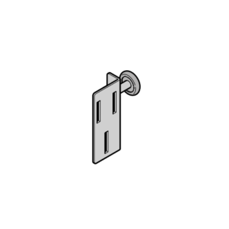 Support Galet Haut Hormann pour portes sectionnelle avec ressorts à l'arrière 4018861