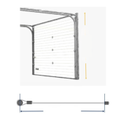 Câble Double Hormann Ferrure Z longueur 2570mm pour porte de hauteur 2080mm