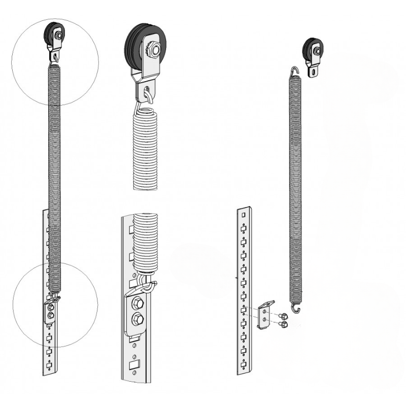 Ressort compatible 752 porte sectionnelle Hormann