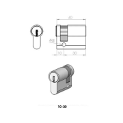 Kit serrure de porte basculante monoparoi