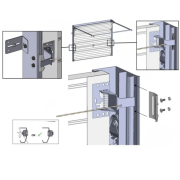 Kit serrure 2 points de porte sectionnelle