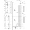 Dimensions de serrure en aluminium pour portillon de porte de garage