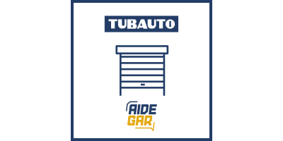 Cache ressort blanc RAL 9016 pour porte de garage enroulable Roll'auto Tubauto.