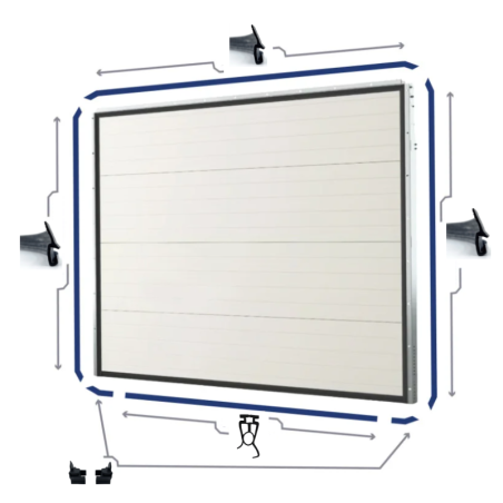 Kit joints bas, haut et verticaux de porte de garage sectionnelle Maeva Novoferm