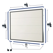 Kit joints bas, haut et verticaux de porte de garage sectionnelle Maeva Novoferm