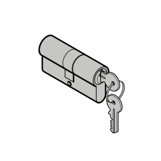 Double cylindre 30 + 30 mm profilé pour porte de garage latéral Hormann HST 4019465