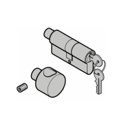 Double cylindre 30 + 30 mm profilé avec bouton pour porte de garage latéral Hormann HST 4019469