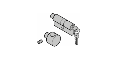 Double cylindre 30 + 30 mm profilé avec bouton  pour porte de garage latéral Hormann HST 4019469