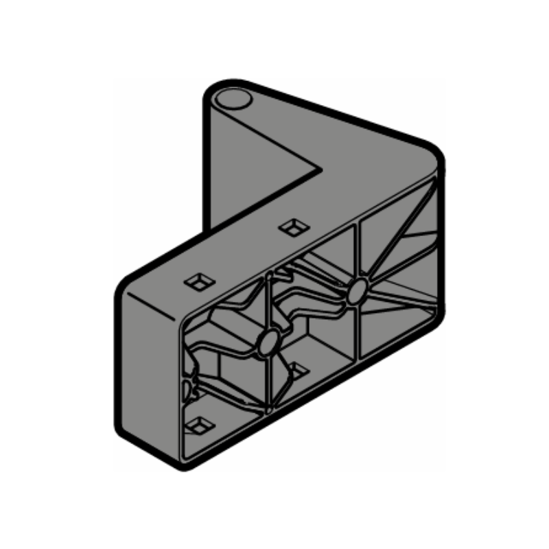 Support de galet de guidage pour porte de garage latérale Hormann HST 4004139