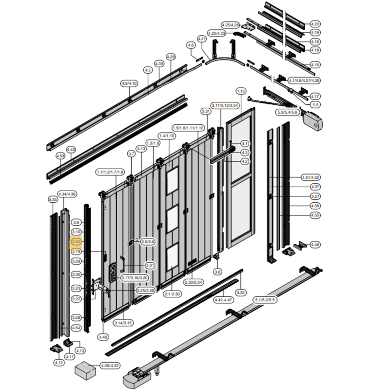 Joint latéral pour porte de garage coulissante Hormann HST