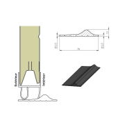 Joint de seuil barrière d'eau pour porte de garage schéma