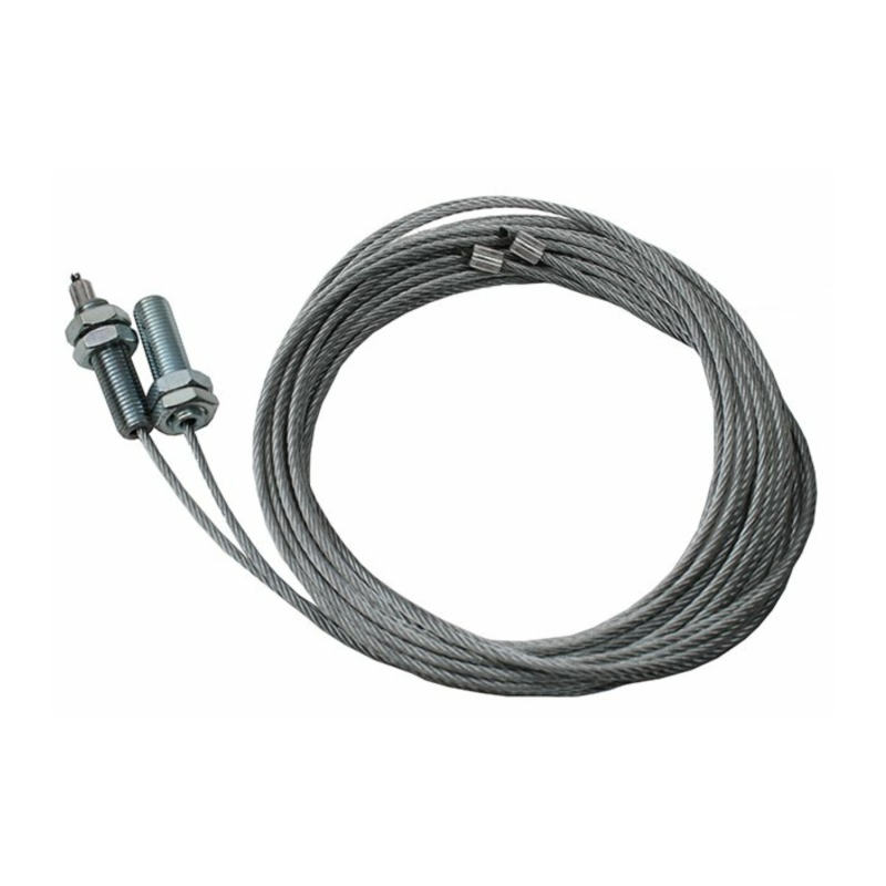 Paire de câbles acier 4 mm pour porte de garage sectionnelle industrielle