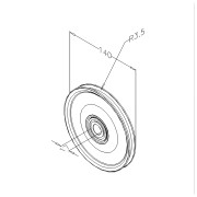 Poulie diamètre 140mm pour porte de garage sectionnelle