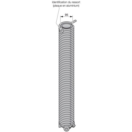Ressort de torsion L72 Hörmann 3094799 pour porte de garage sectionnelle industrielle