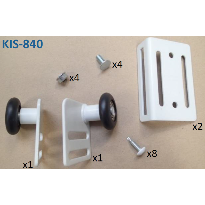 Kit supports galets réglables pour panneau haut de porte de garage sectionnelle La Toulousaine RE100 et RT200