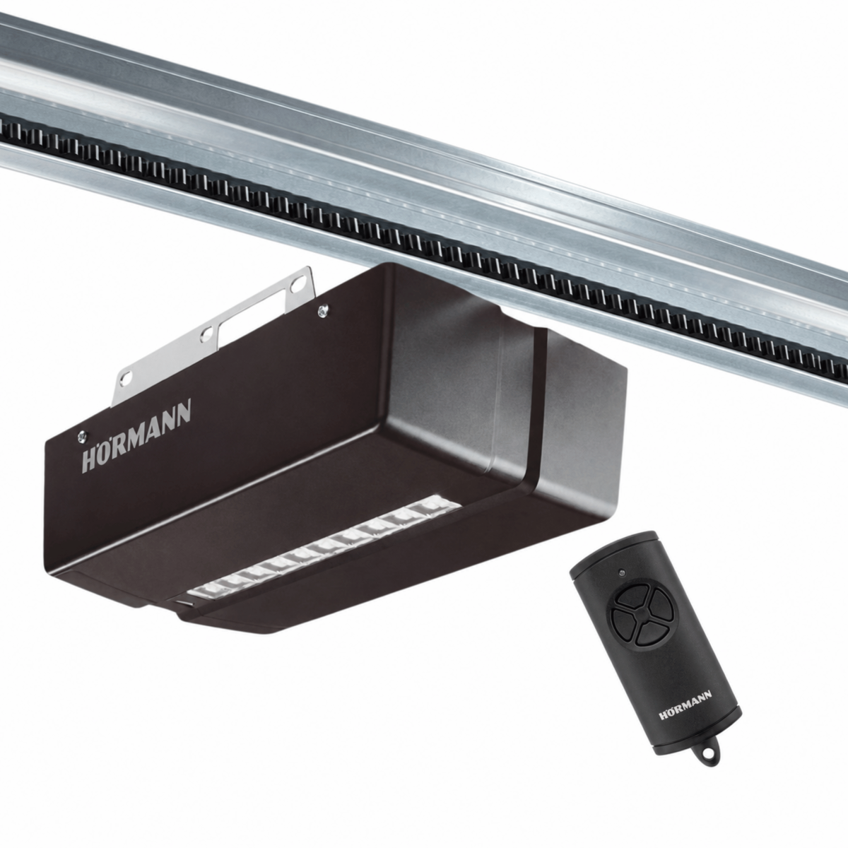 Pack motorisation complète ProMatic série 4 Hörmann avec rail FS10 pour porte de garage sectionnelle et basculante