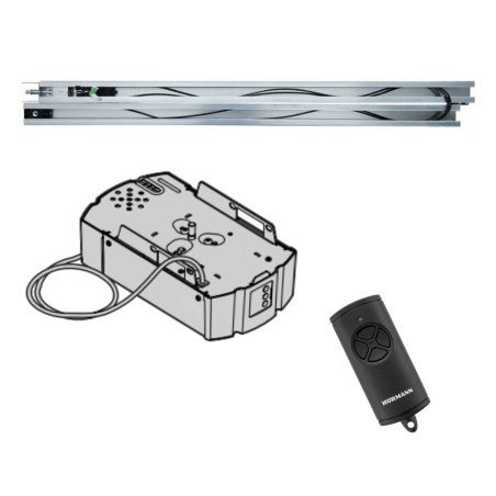 Pack motorisation Procom 30.3 Tubauto avec rail FS60 jusqu'à 7 000 mm pour porte de garage