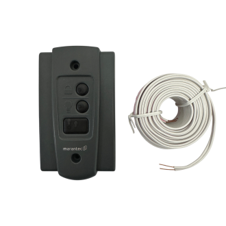 Bouton-poussoir filaire Marantec éclairage et mode vacances 9 m pour porte de garage Comfort 260 à 380 et accu